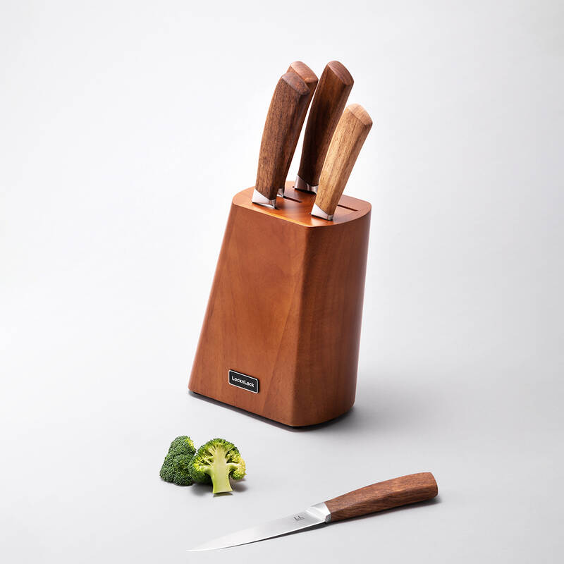 Bộ Dao 6 Món LocknLock Wood Knife Block CKK003, , large image number null
